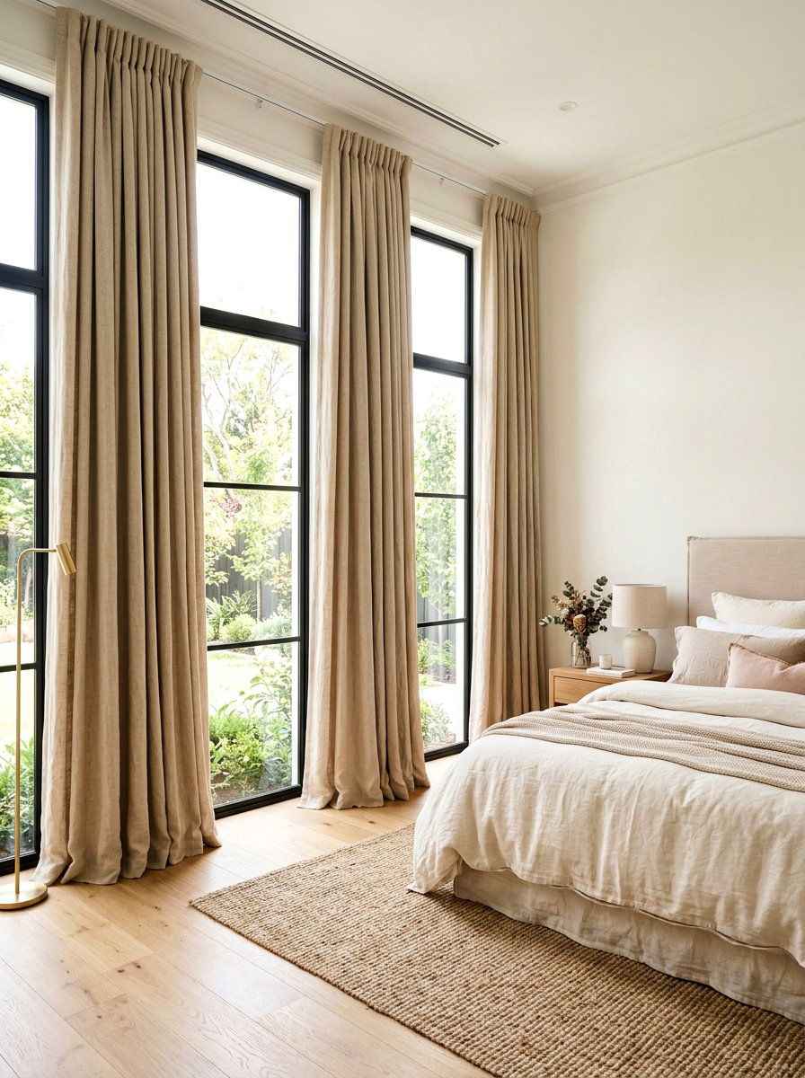 Floor To Ceiling Curtains - 30 Parisian bedroom ideas