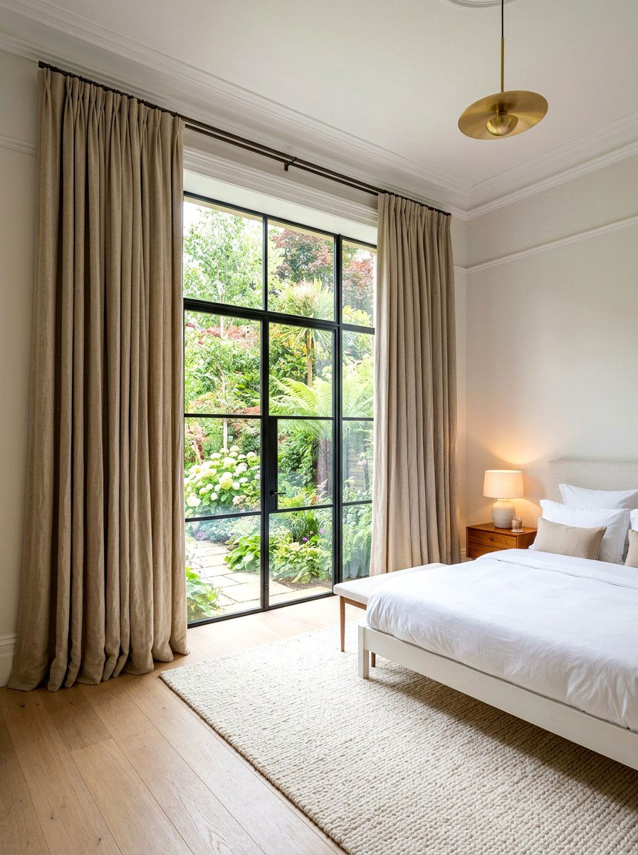 Floor To Ceiling Curtains - 30 boutique hotel bedroom ideas