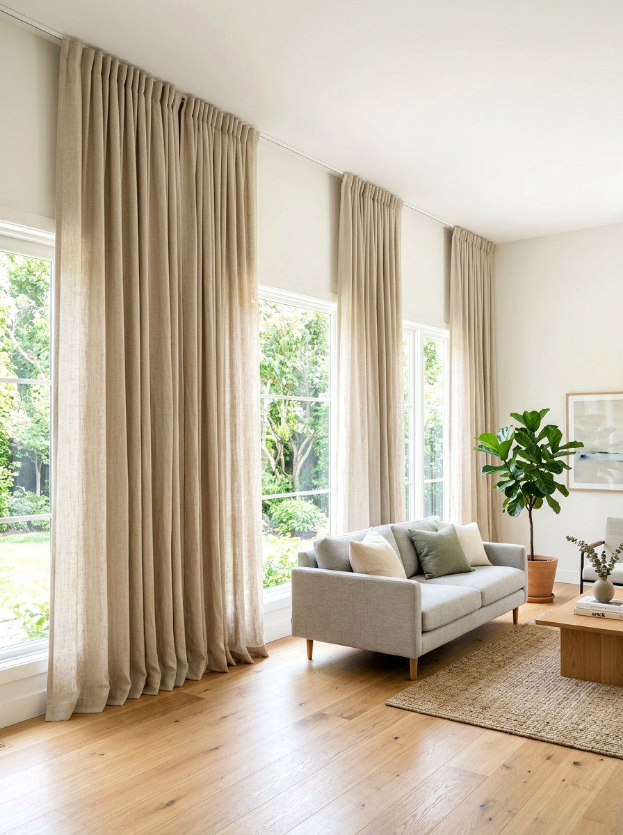 Floor To Ceiling Curtains - 30 collected apartment decor ideas