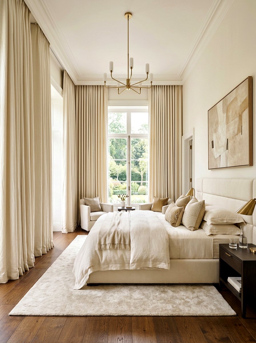 Floor To Ceiling Curtains - 30 low stimulation bedroom ideas
