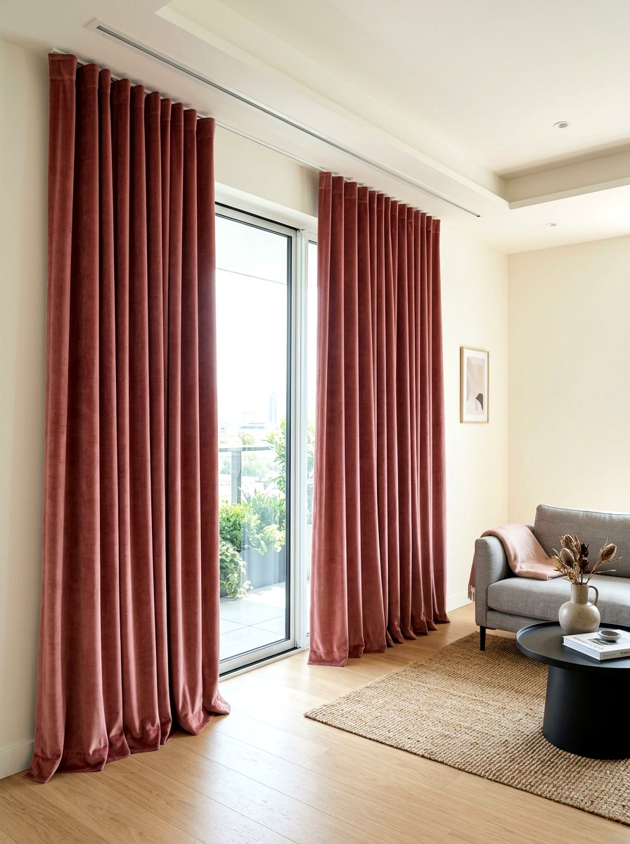 Floor To Ceiling Curtains - 30 room divider apartment aesthetic ideas