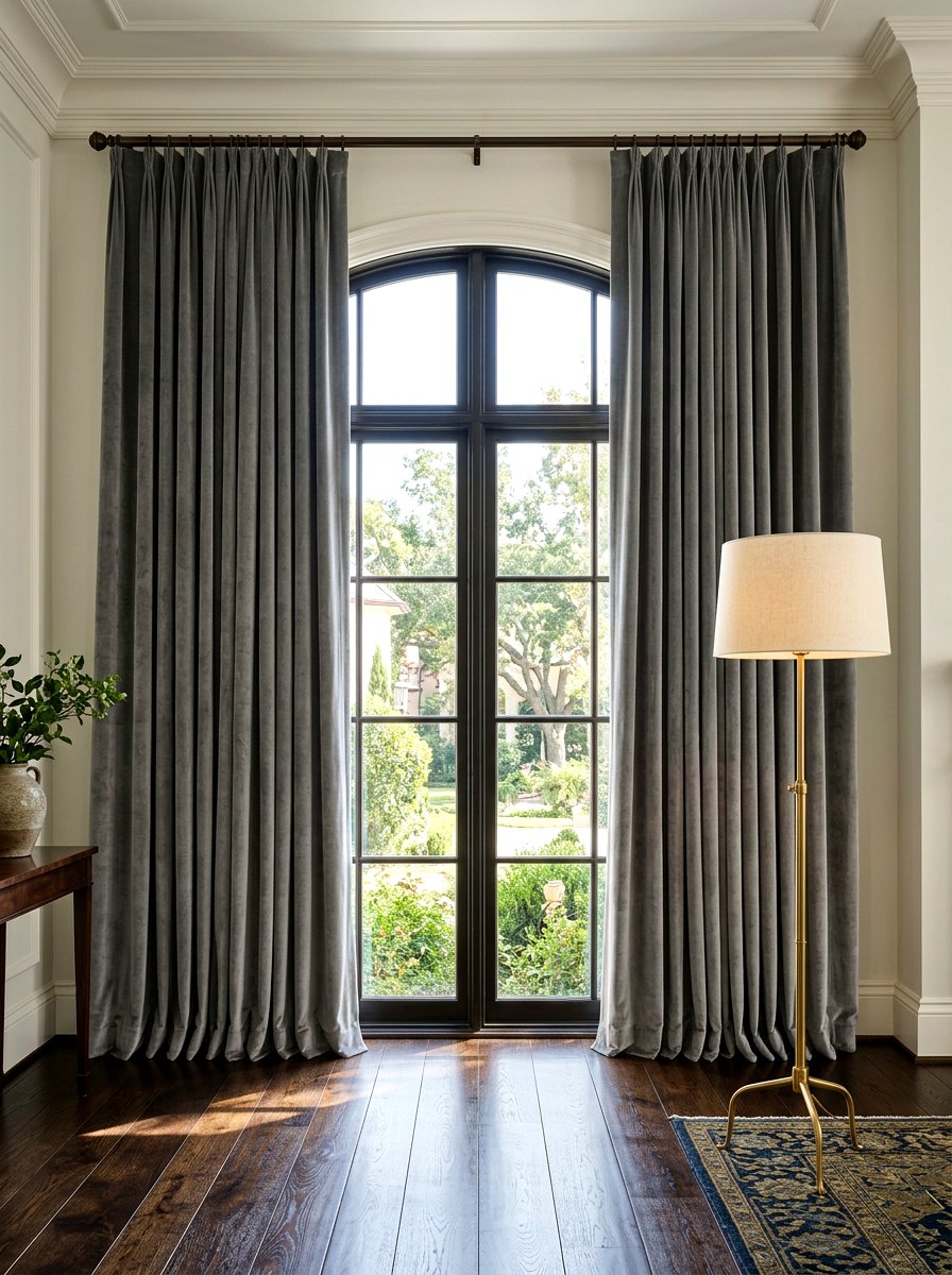 Floor To Ceiling Curtains - 30 styled corner for photos ideas