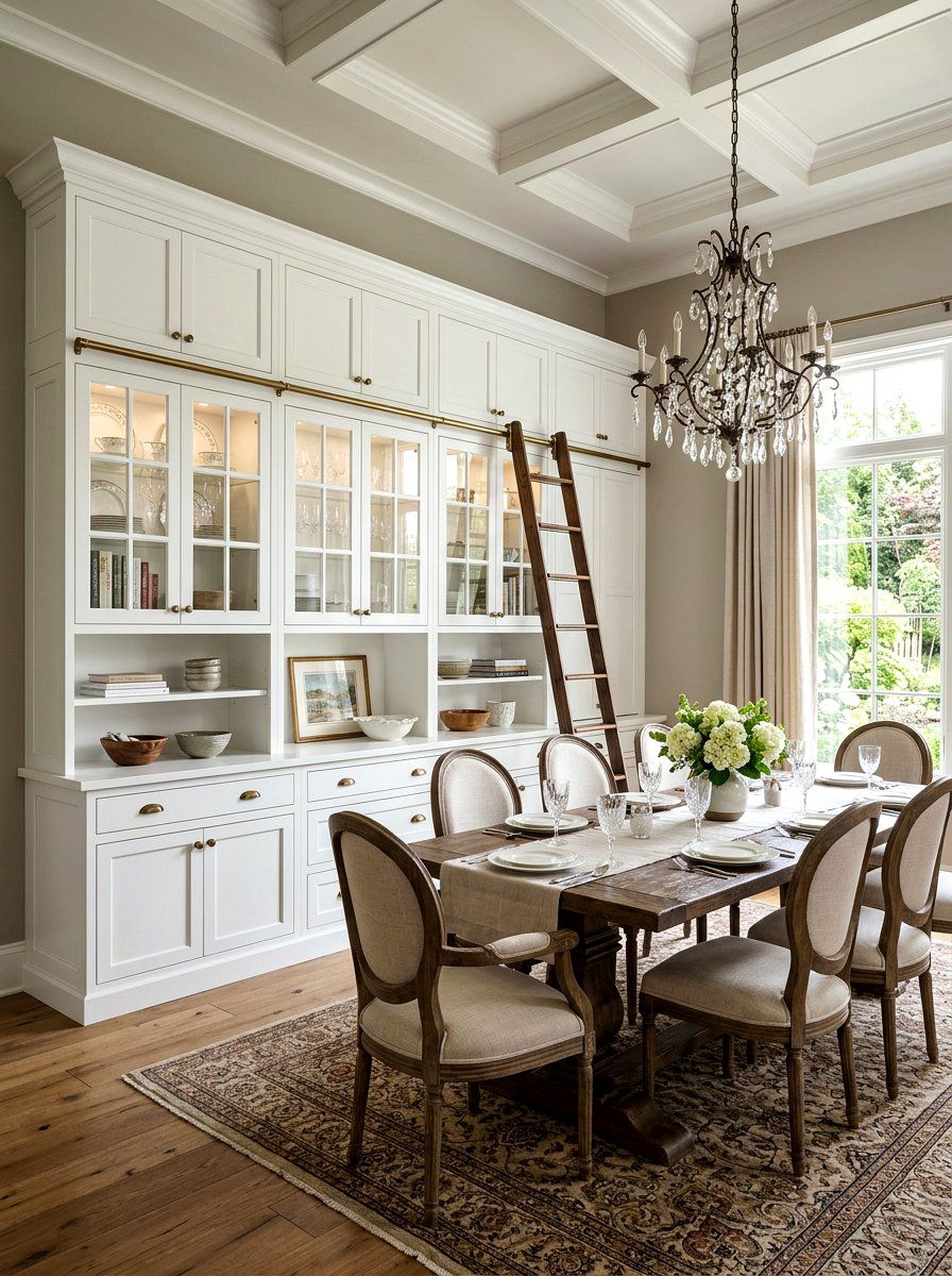 Floor To Ceiling Dining Room Storage - 30 built in buffet dining ideas
