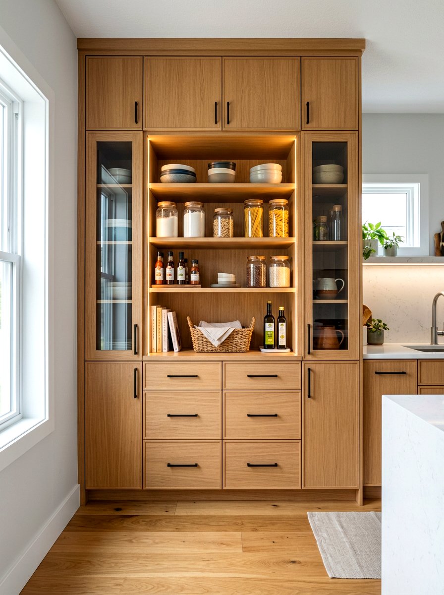 Floor To Ceiling Kitchen Pantry - 30 full wall pantry cabinet ideas