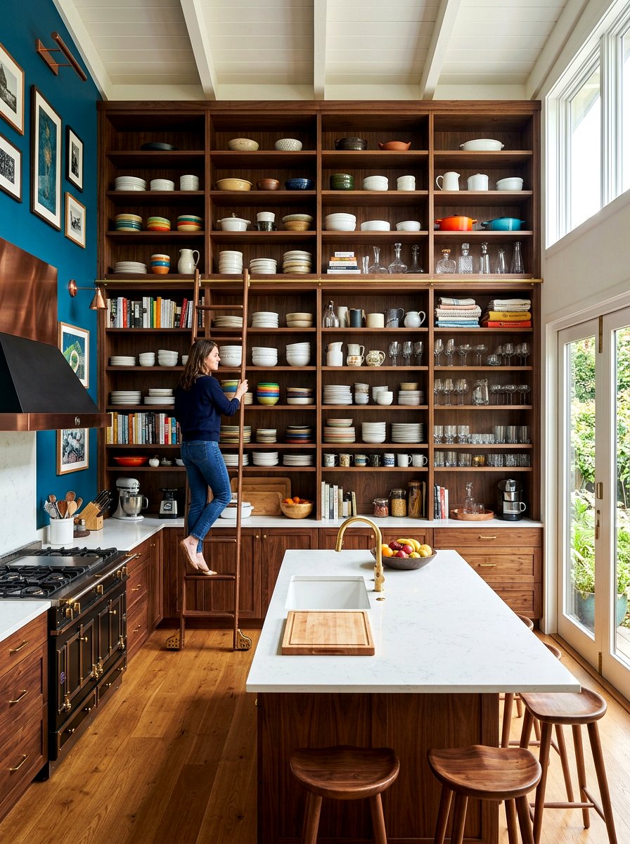 Floor To Ceiling Kitchen Shelving - 30 kitchen shelfie ideas