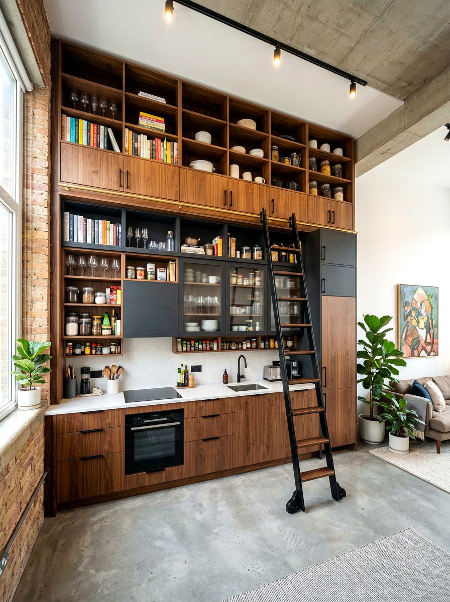 Floor To Ceiling Kitchenette - 30 studio kitchenette ideas