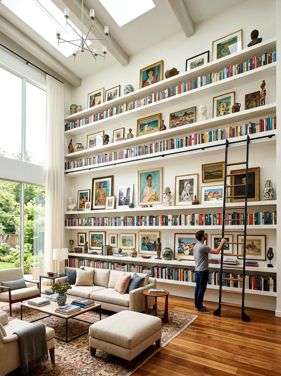 Floor To Ceiling Ledge - 30 gallery ledge wall ideas