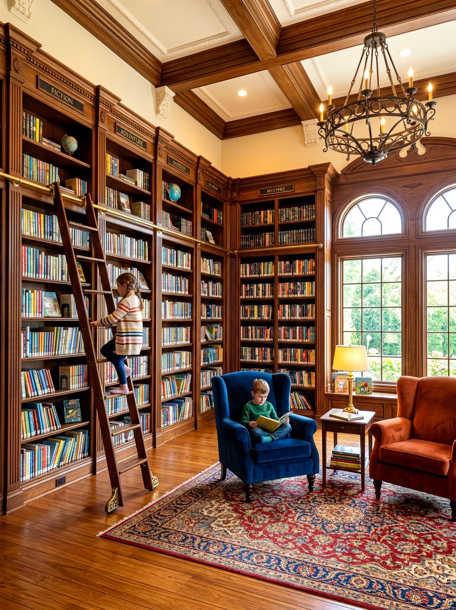 Floor To Ceiling Library - 30 library kids room ideas