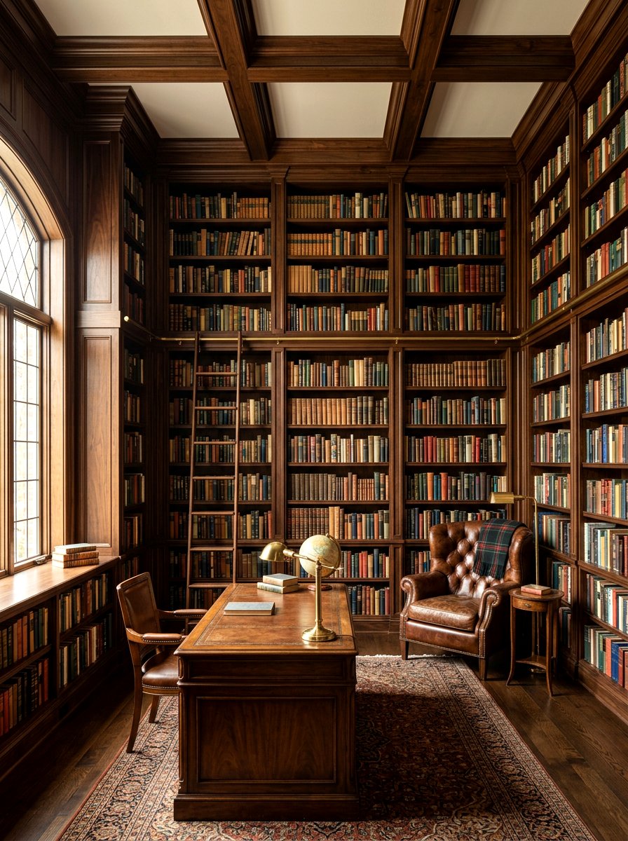 Floor To Ceiling Library Wall - 30 built in bookshelf ideas