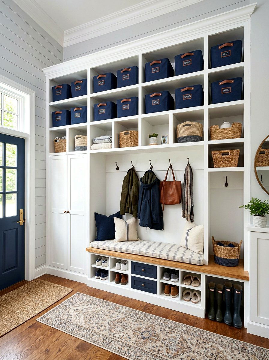Floor To Ceiling Mudroom Cabinet - 30 open mudroom shelving ideas