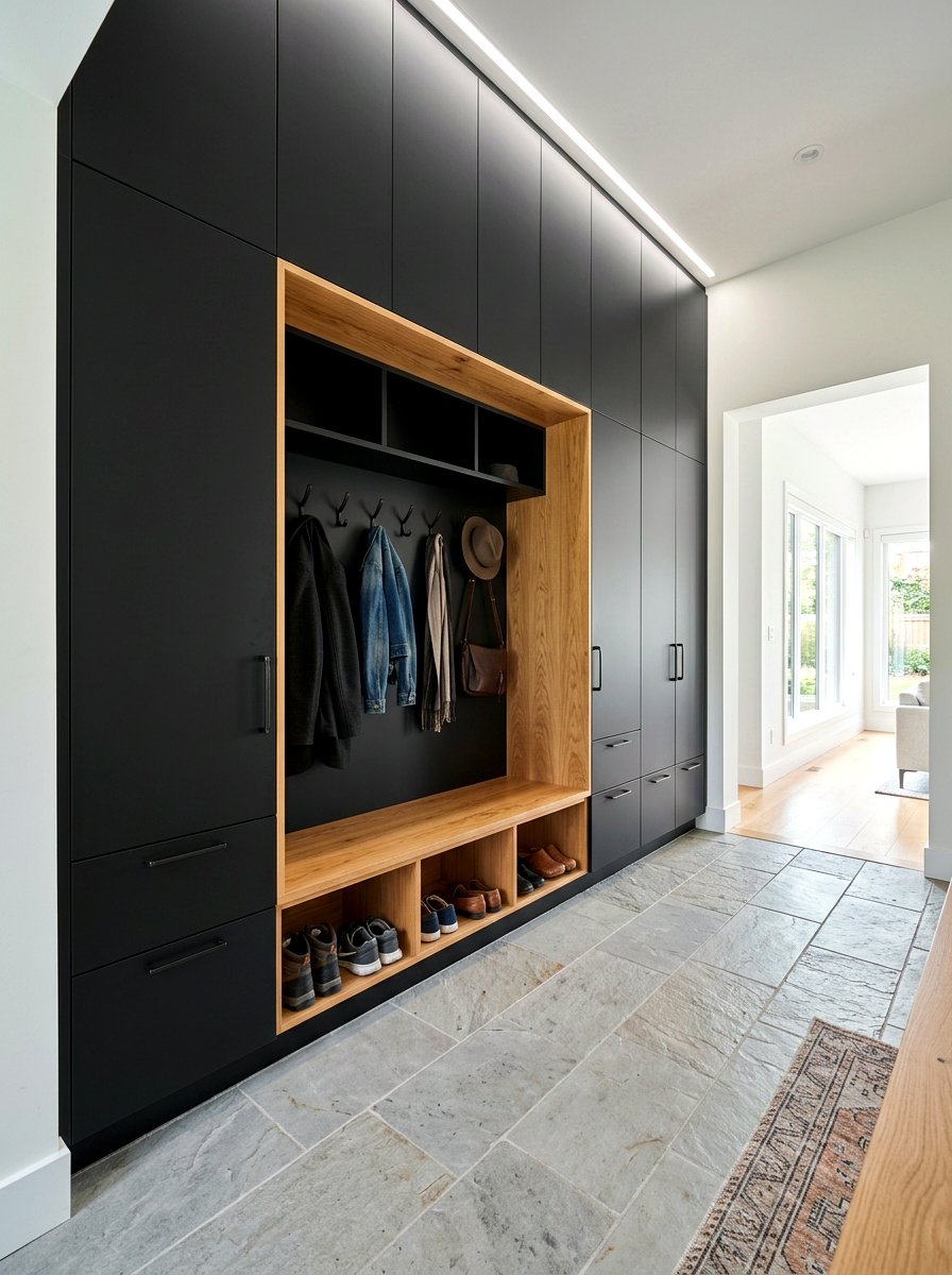 Floor To Ceiling Mudroom Cabinets - 30 moody mudroom ideas