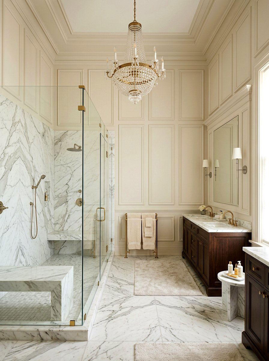 Floor To Ceiling Panel Molding Bathroom - 30 panel molding bathroom ideas