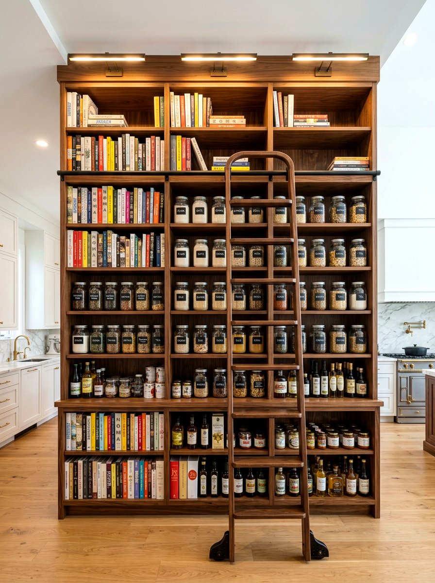 Floor To Ceiling Pantry - 30 physical cookbook kitchen ideas