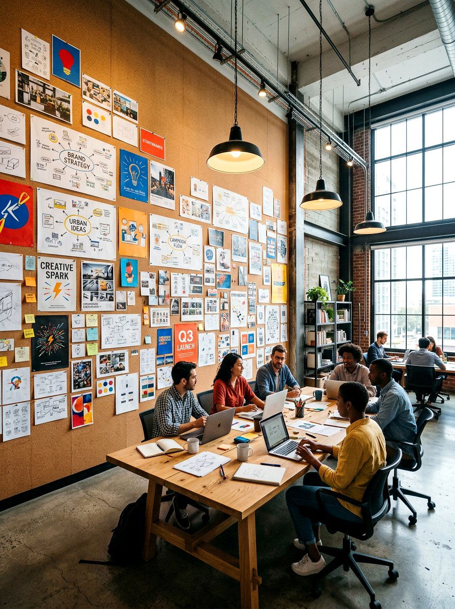 Floor To Ceiling Pinboard - 30 office pinboard ideas