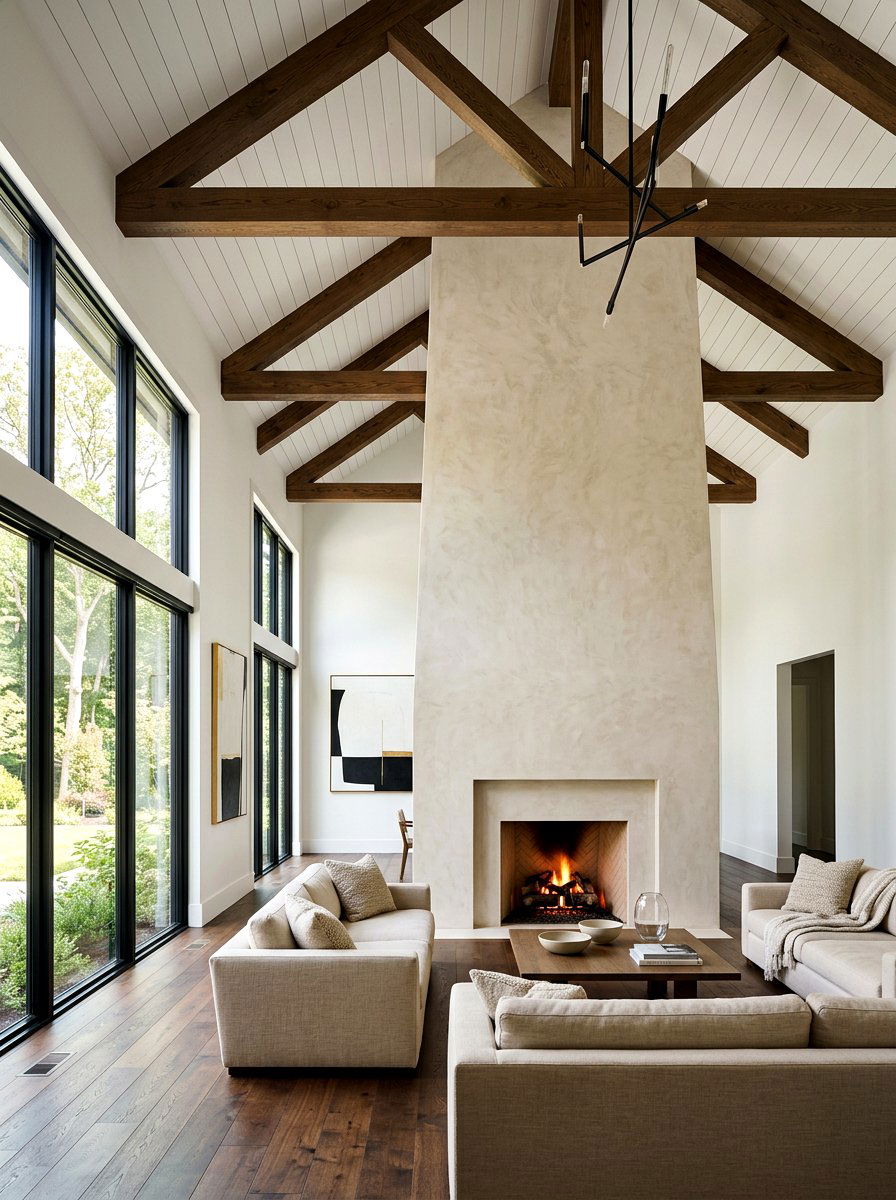 Floor To Ceiling Plaster Fireplace - 30 plaster fireplace ideas