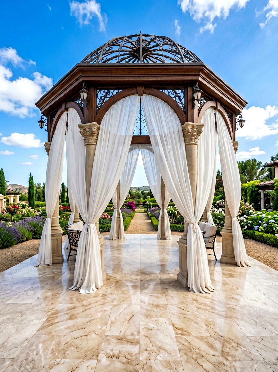 Floor To Ceiling Sheer Panel - 30 gazebo curtain ideas