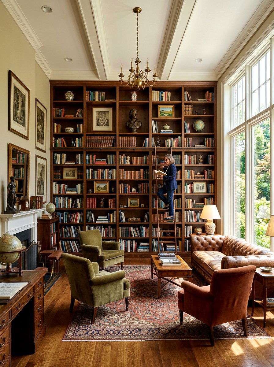 Floor To Ceiling Shelves - 30 living room shelf decor ideas