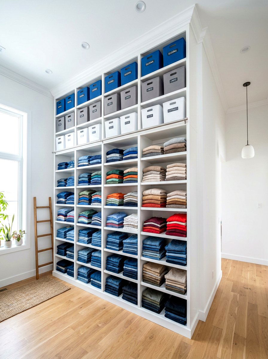 Floor To Ceiling Shelving - 30 minimal closet organization ideas