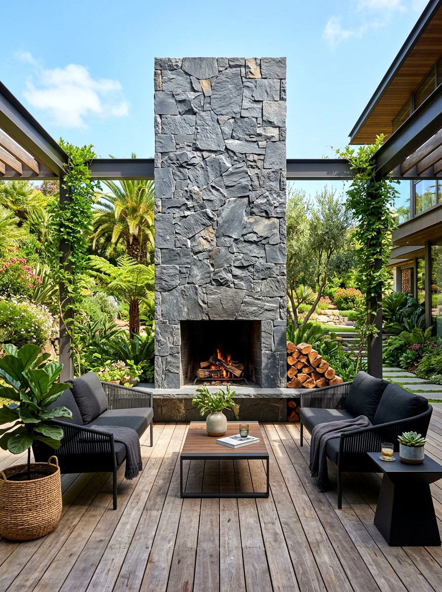 Floor To Ceiling Stone Fireplace - 30 modern fireplace surround ideas