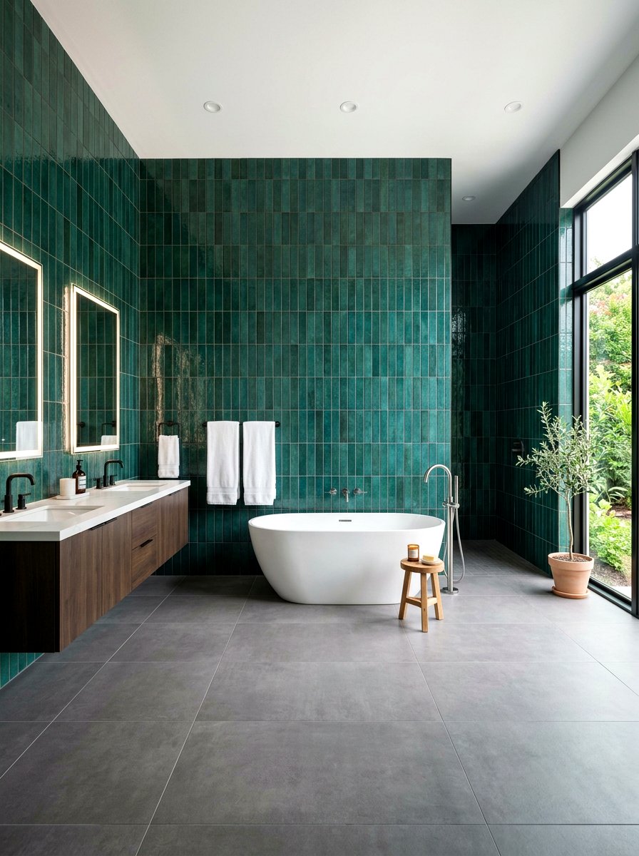 Floor To Ceiling Tile - 30 quiet luxury bathroom ideas