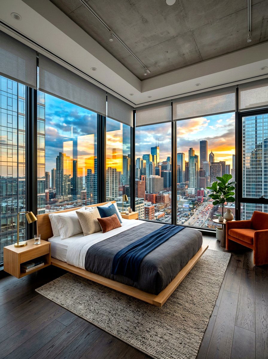 Floor To Ceiling Window Bedroom - 30 modern bedroom ideas