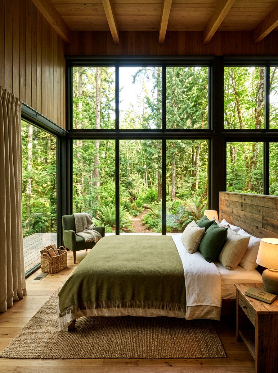 Floor To Ceiling Window Bedroom - 30 cabin bedroom ideas