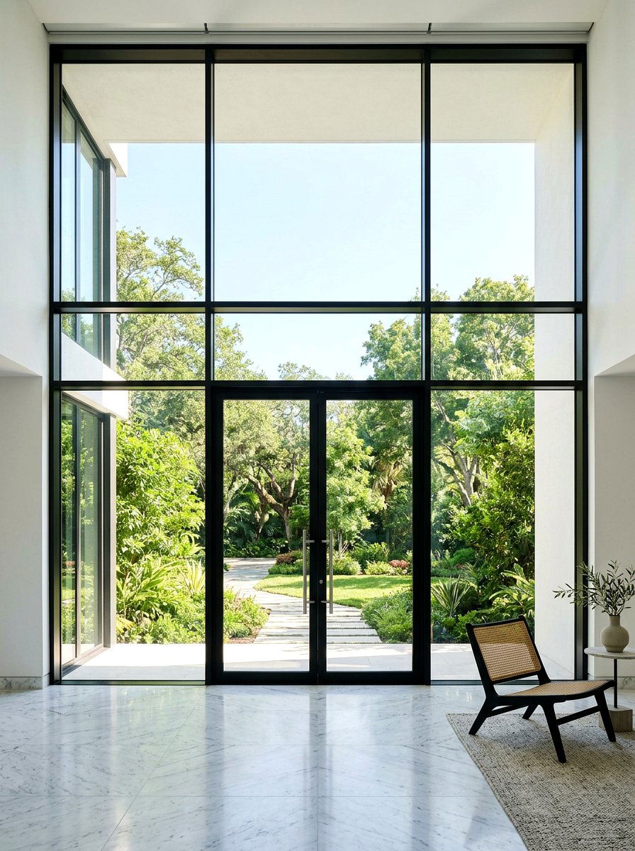 Floor To Ceiling Window Entry - 30 double height foyer ideas