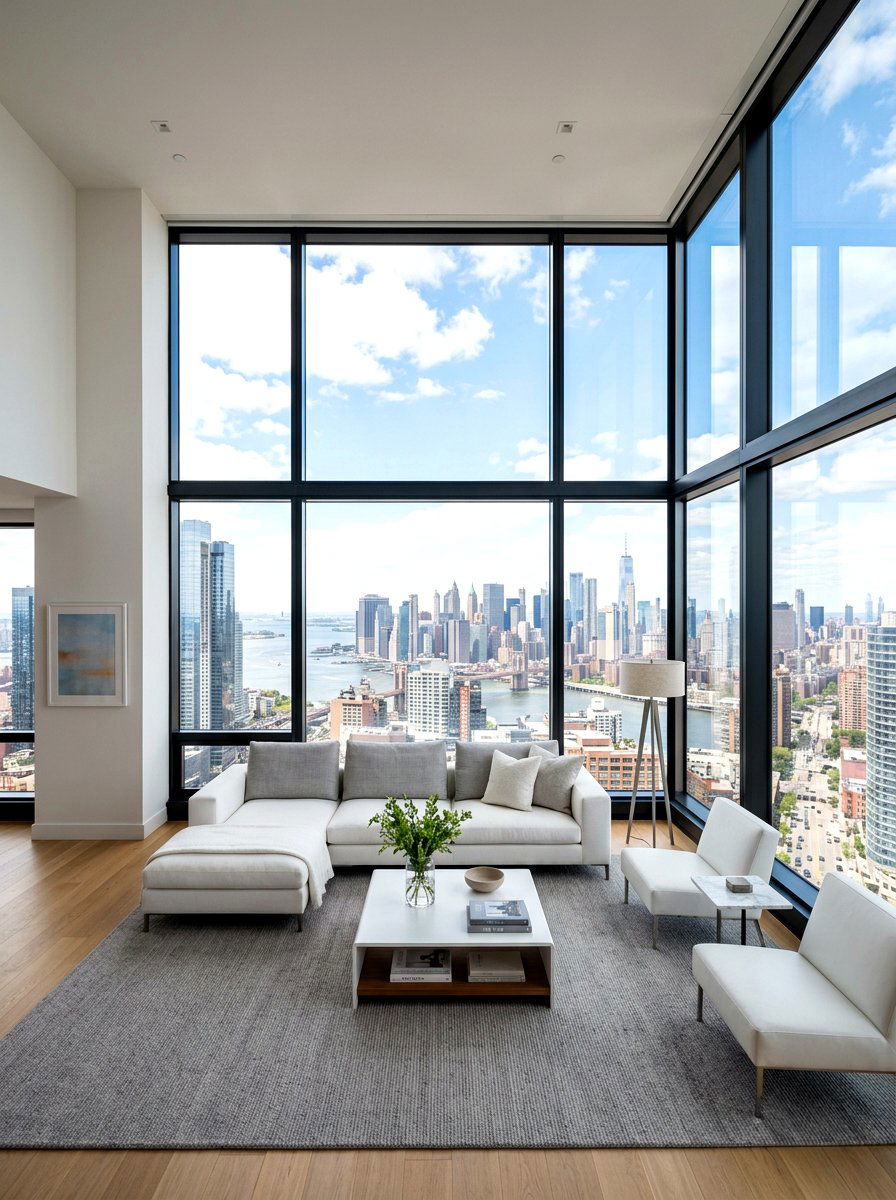 Floor To Ceiling Window Living Room - 30 collected luxury living room ideas