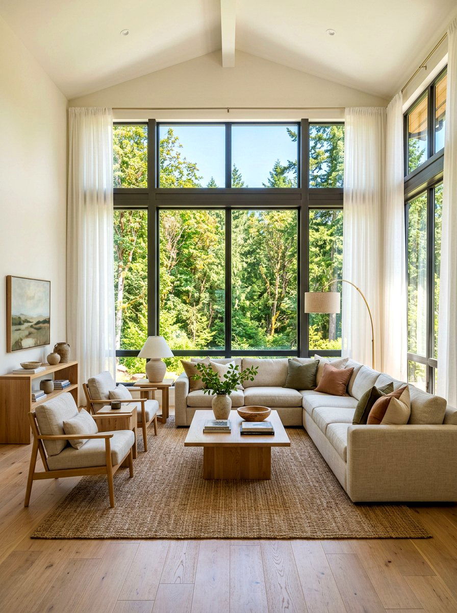 Floor To Ceiling Windows Living Room - 30 designer showroom living room ideas