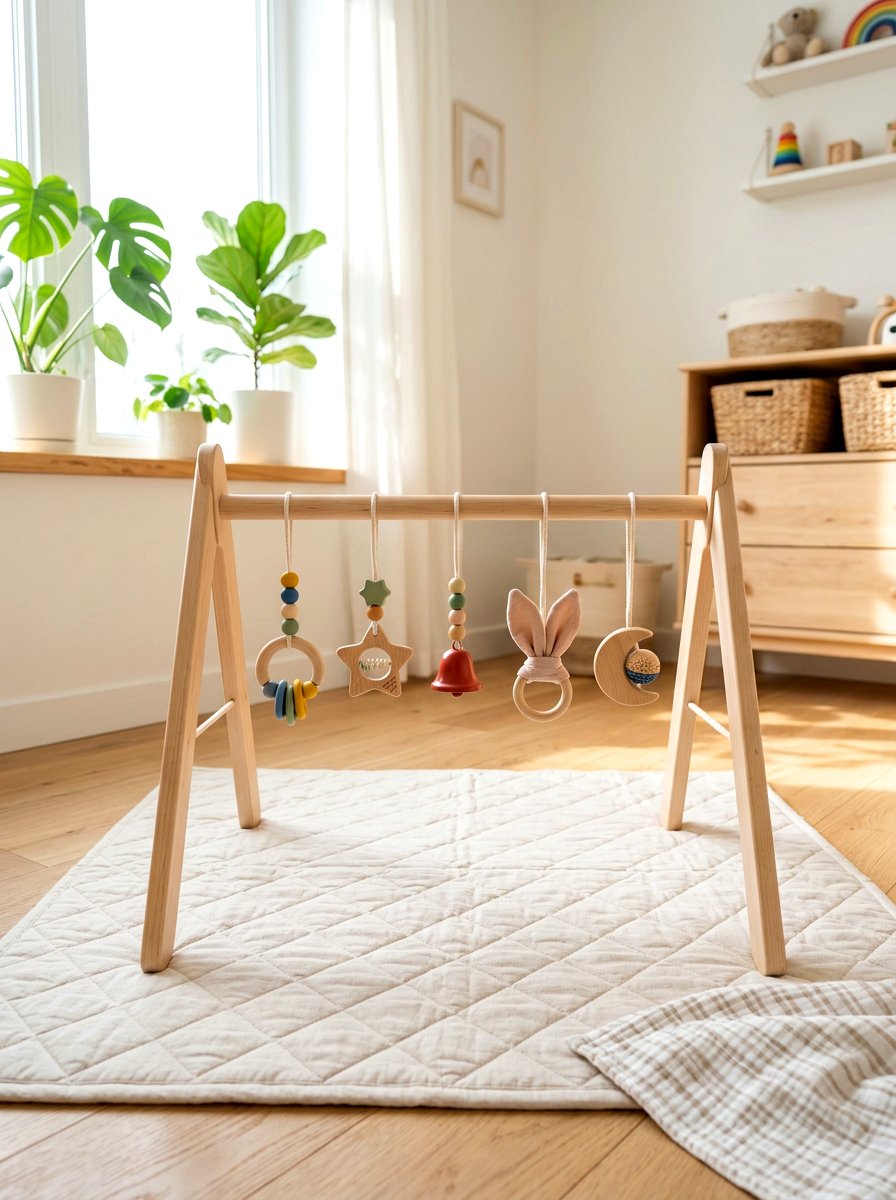 Floor activity gym frame - 30 Montessori playroom aesthetic ideas