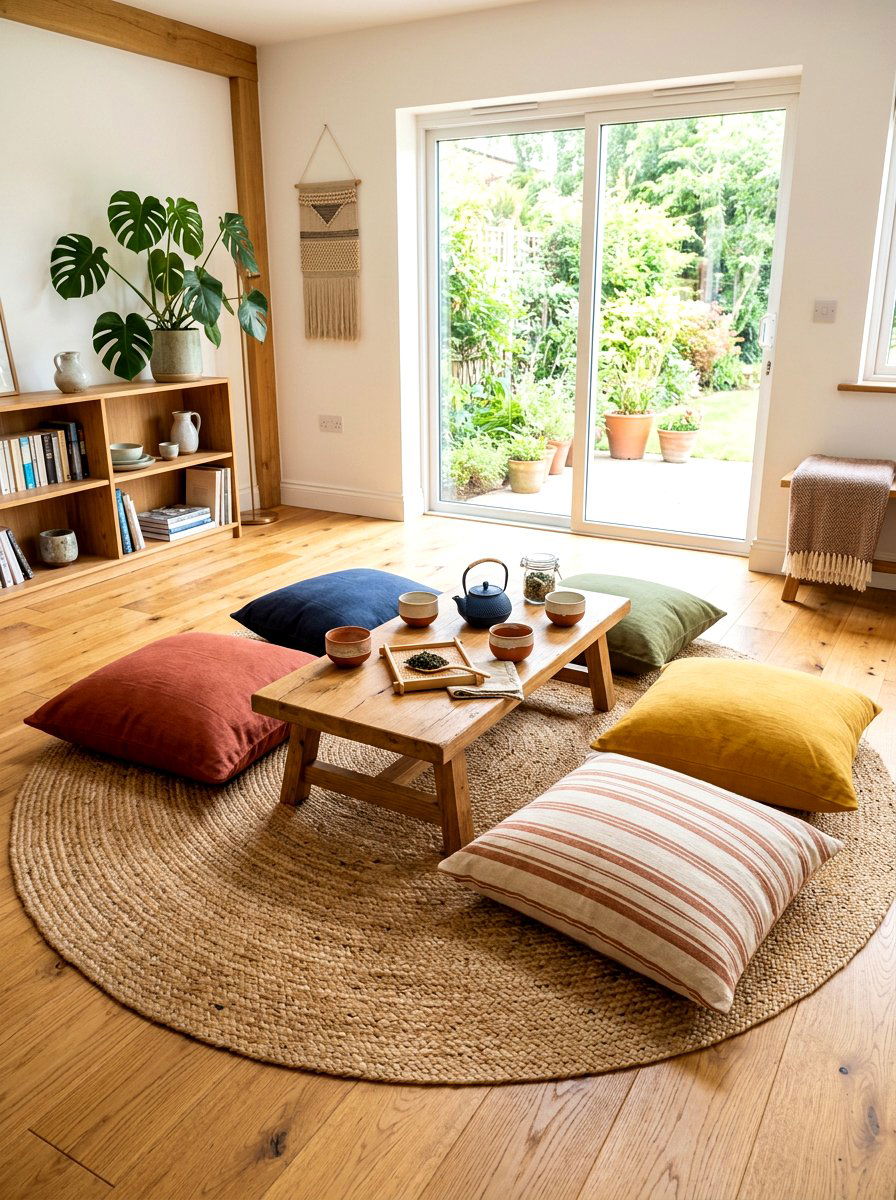 Floor seating area - 30 slow living home ideas