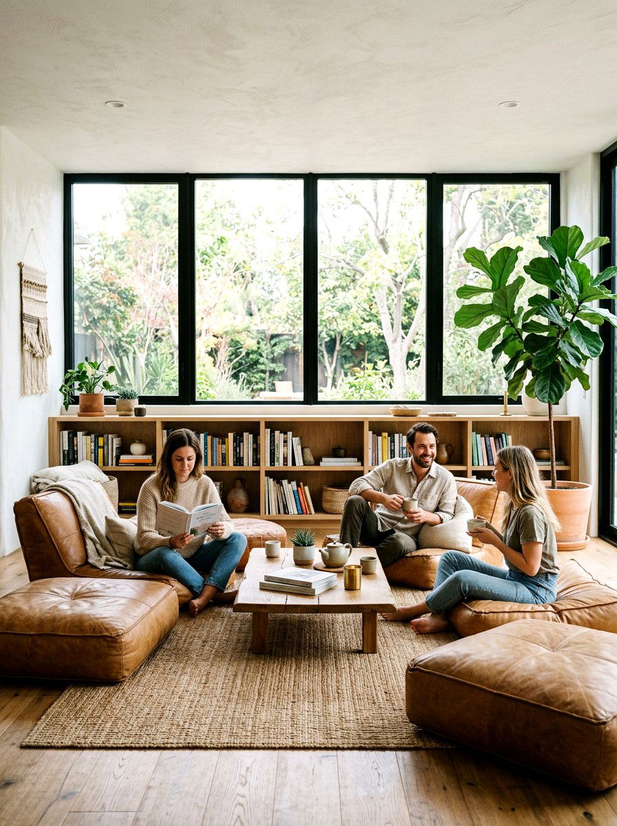 Floor seating living room - 30 restorative living room ideas