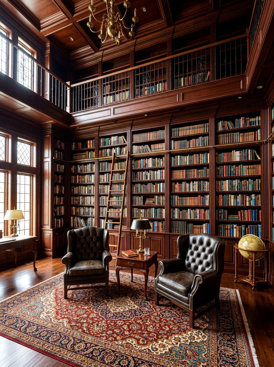Floor to ceiling bookshelf - 30 library wall ideas