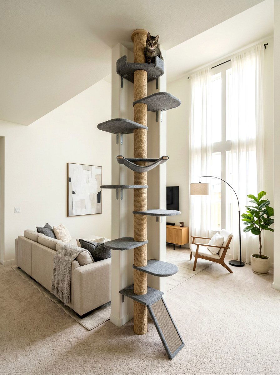 Floor to ceiling cat climbing corner - 30 cat climbing corner ideas