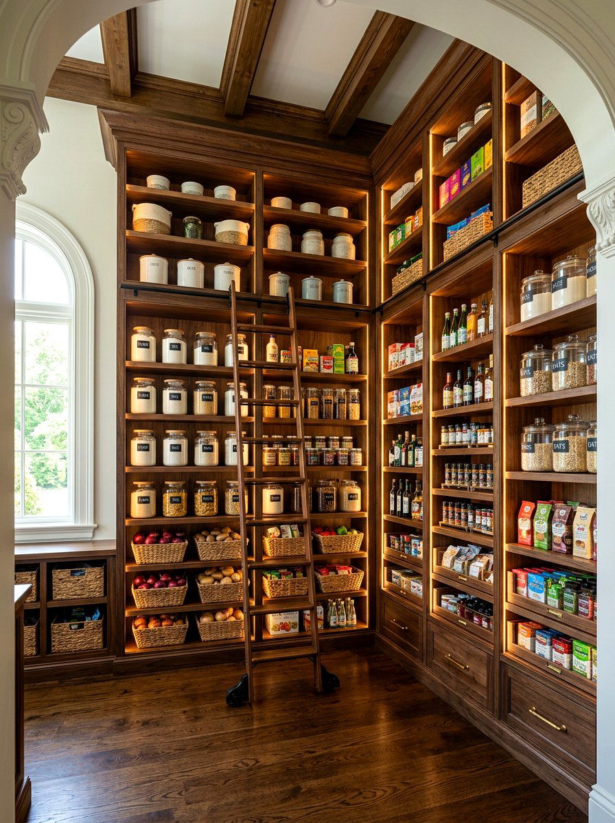 Floor to ceiling corner pantry - 30 corner pantry shelving ideas