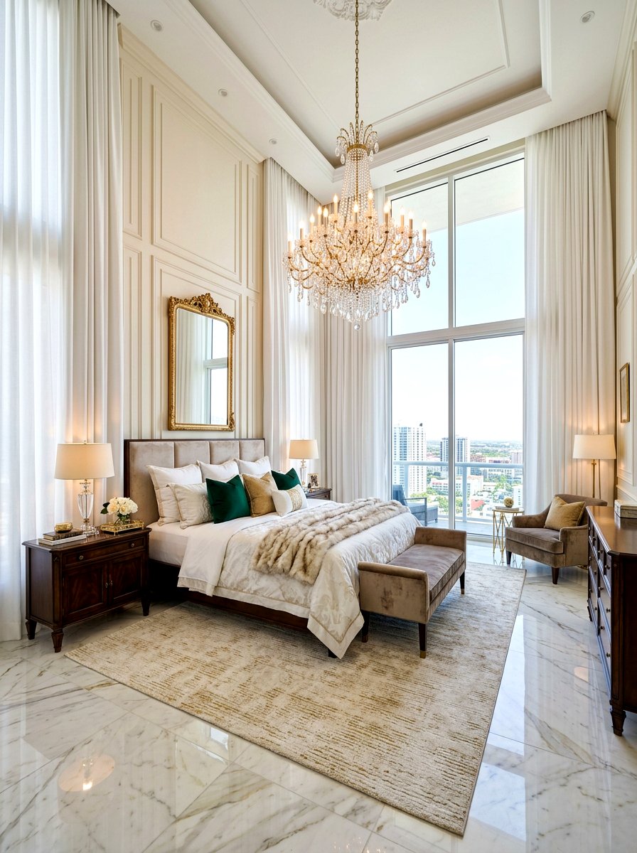 Floor to ceiling curtains - 30 bedroom curtain layering ideas aesthetic