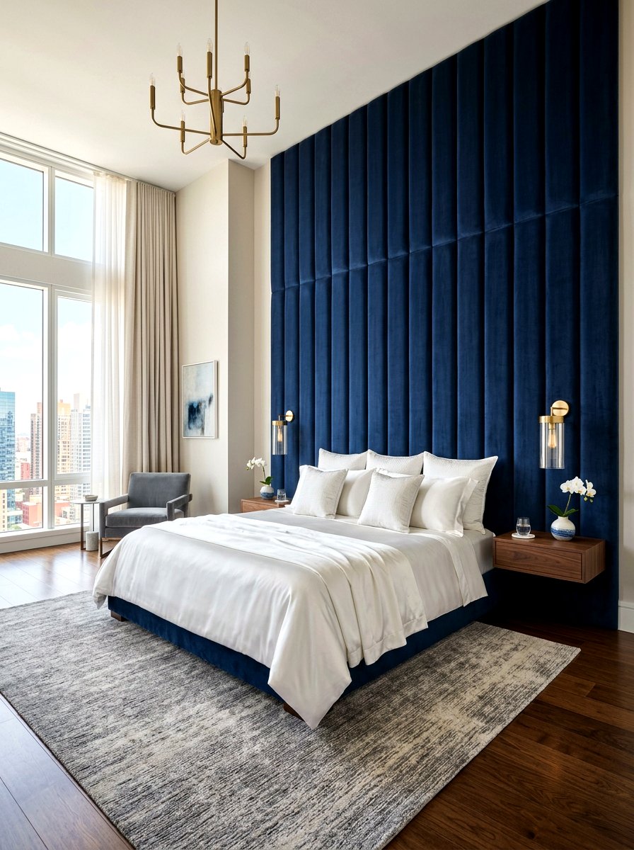 Floor to ceiling headboard - 30 sculptural headboard ideas