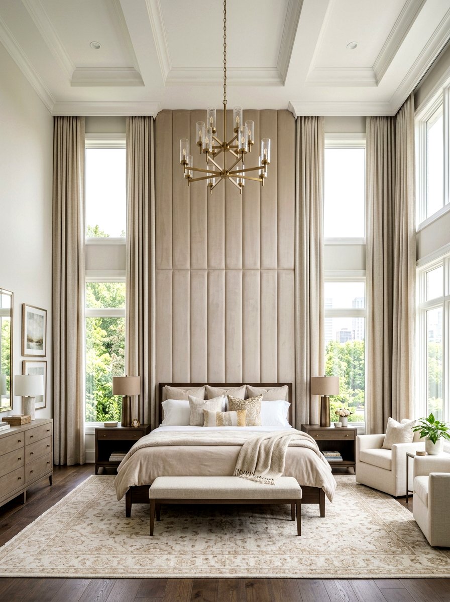 Floor to ceiling headboard - 30 wall to wall headboard ideas