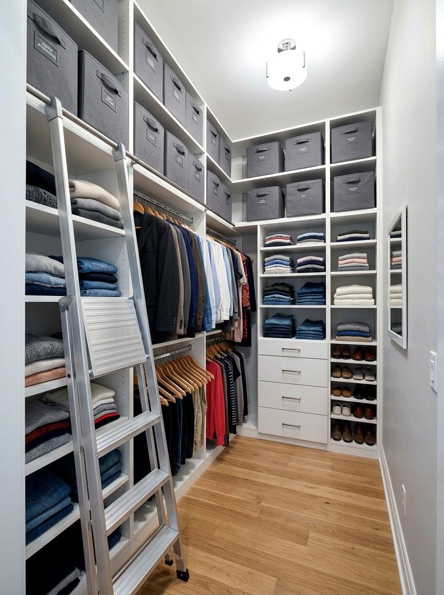Floor to ceiling storage - 30 small walk in closet ideas