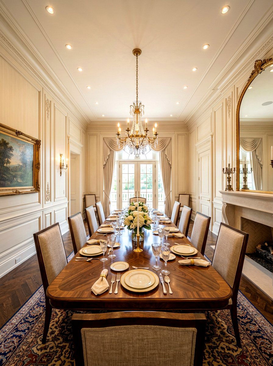Floor to ceiling wall panels - 30 dining room wall molding ideas
