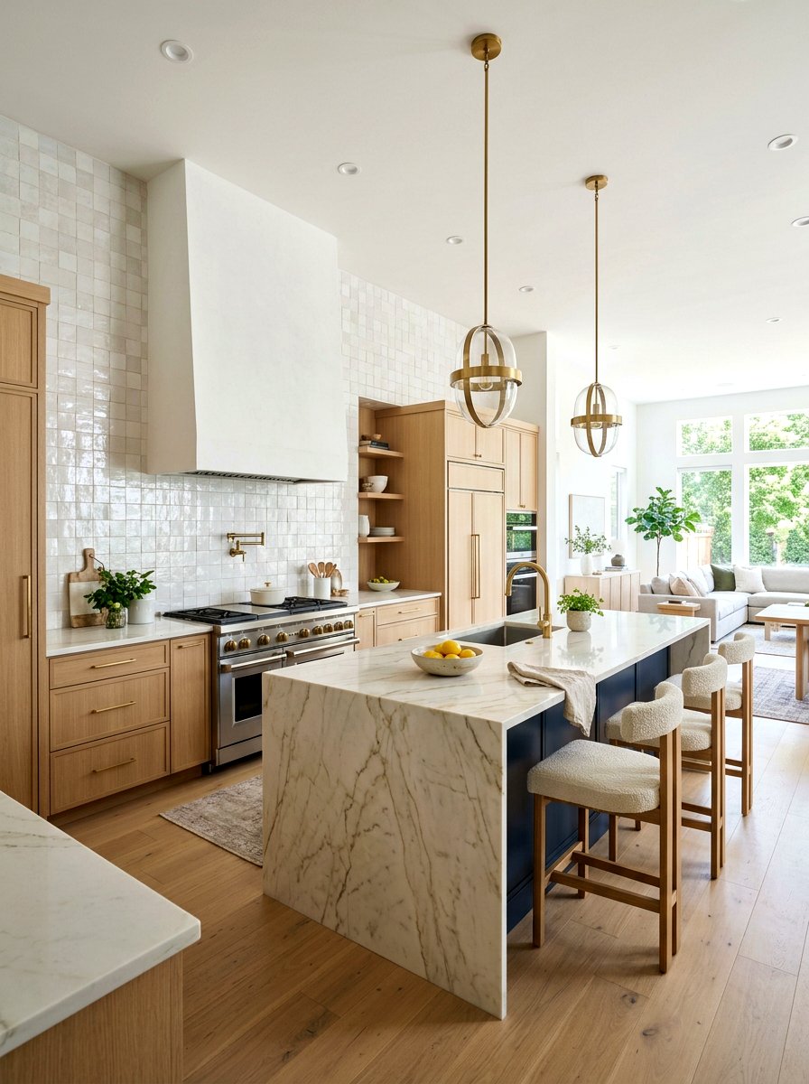 Floor to ceiling zellige wall - 30 zellige tile backsplash ideas