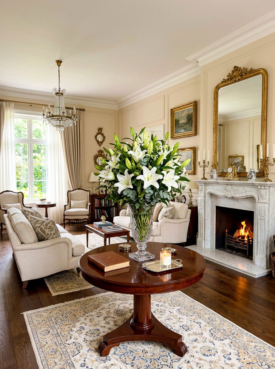 Floral Arrangements - 30 elegant living room ideas
