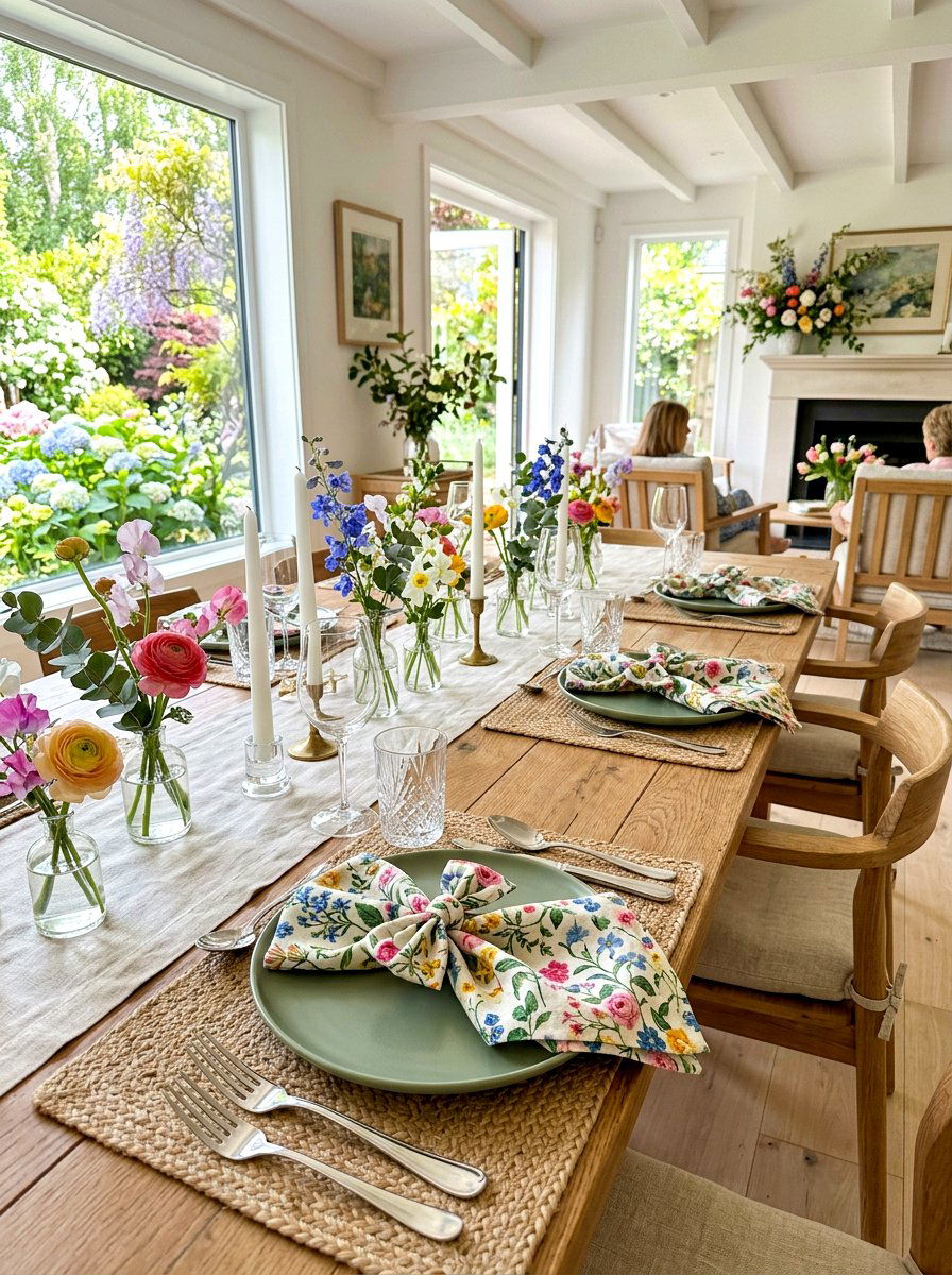 Floral Bow Napkin - 30 bow napkin ideas