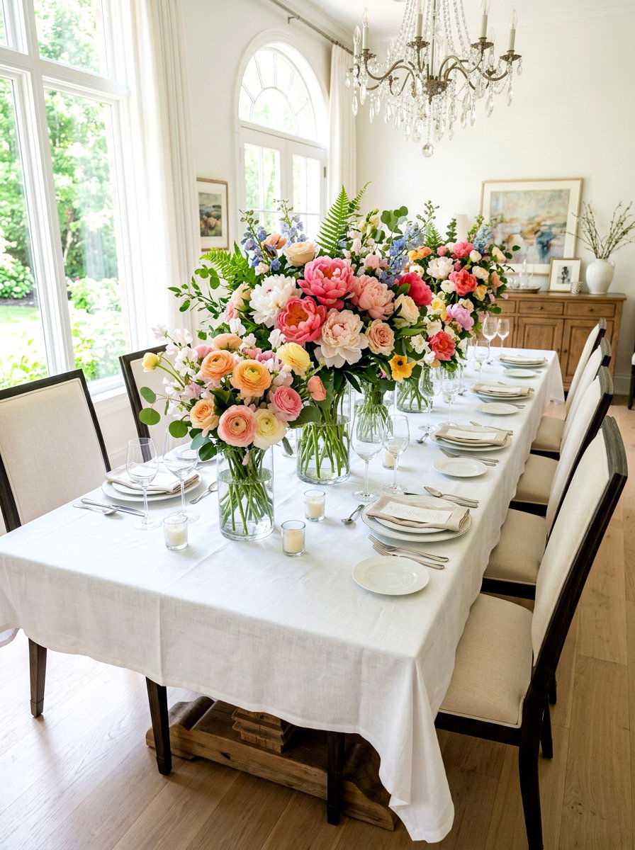 Floral Centerpiece - 30 spring brunch table ideas