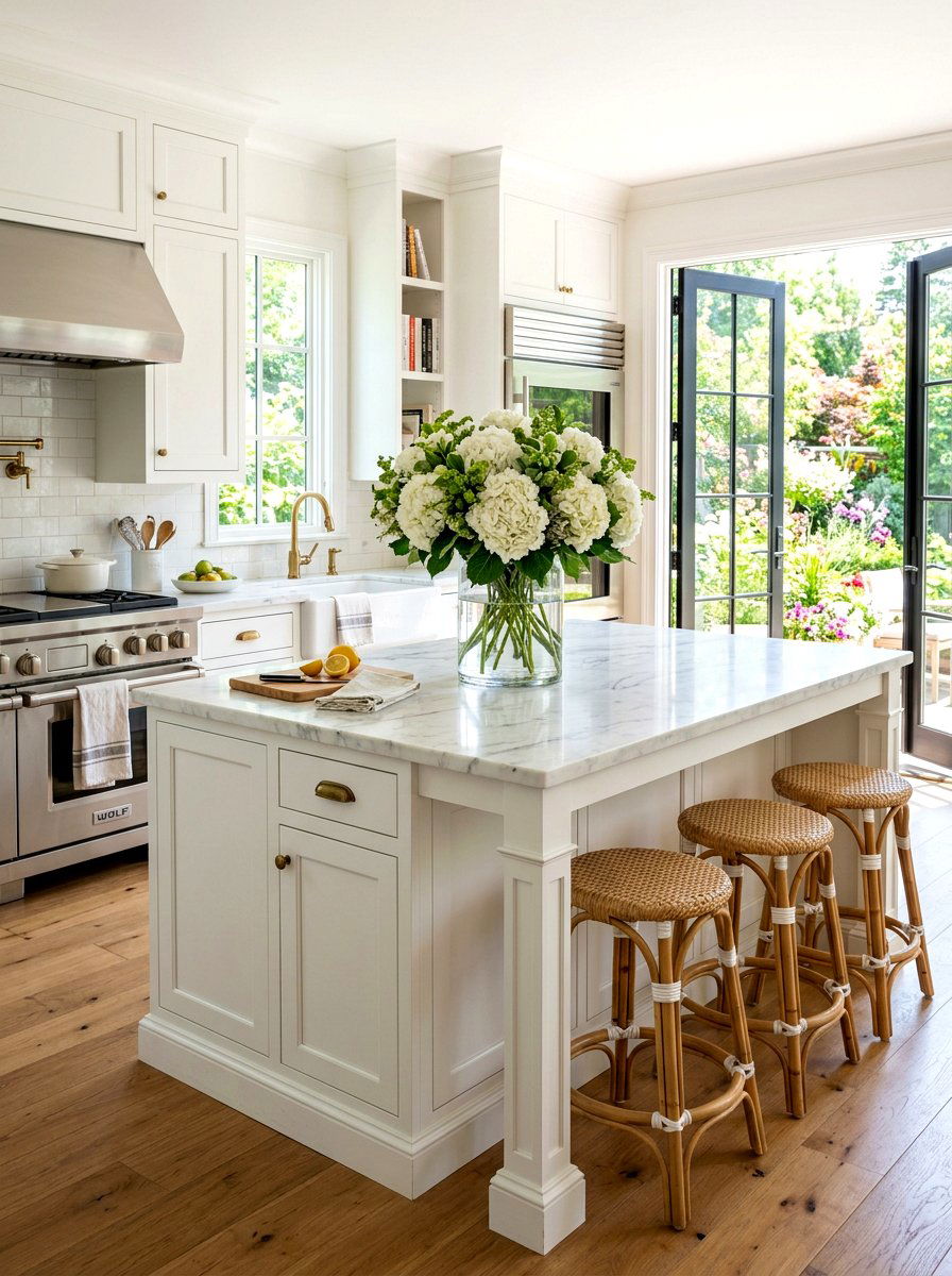 Floral Centerpiece Arrangement - 30 Nancy Meyers kitchen ideas