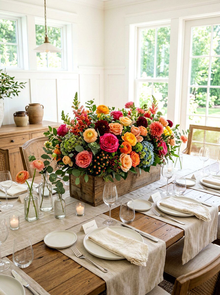 Floral Centerpiece Table - 30 brunch tablescape ideas