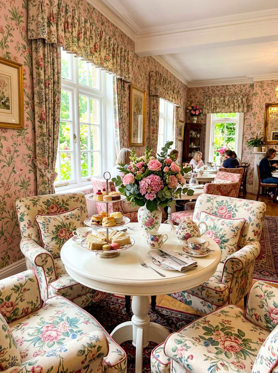 Floral Chintz Tea Room - 30 English tea room ideas