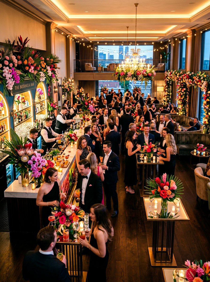 Floral Cocktail Party - 30 flower arranging party ideas