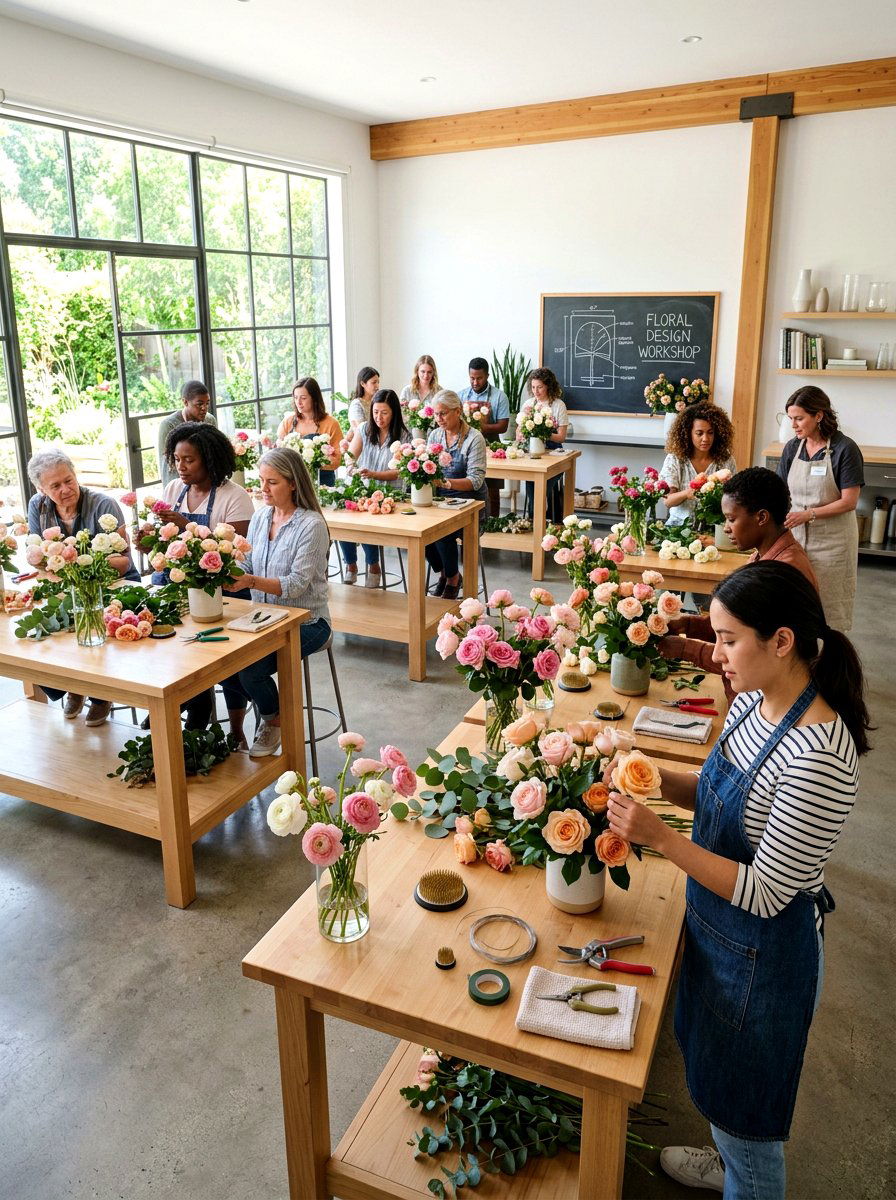 Floral Design Class - 30 flower arranging party ideas