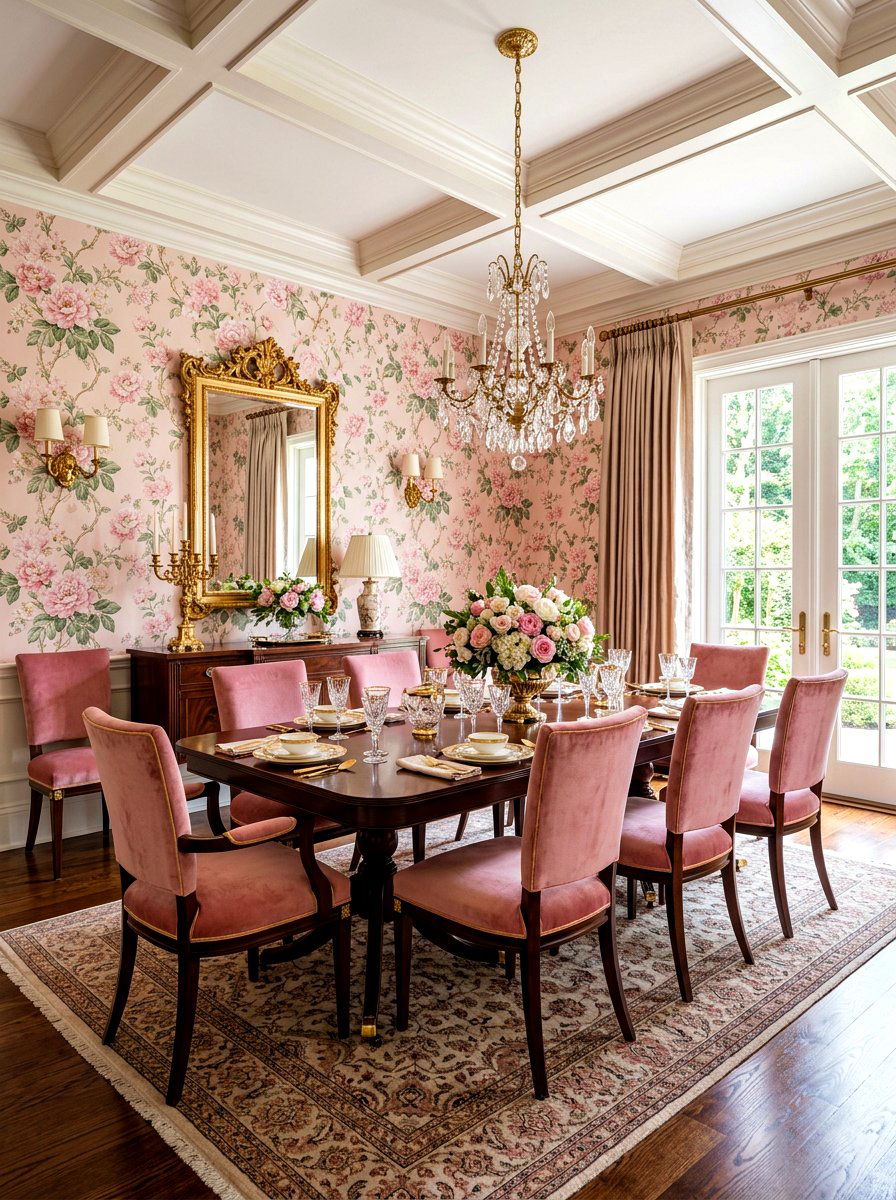 Floral Dining Room Wallpaper - 30 dining room wallpaper ideas